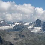 Blick zum Silvrettagletscher mit Verstanclahorn und Piz Buin