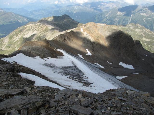 rechts von uns der kleine Gletscher