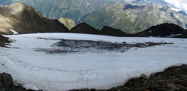 Breitbildfoto vom kleinen Pischahorngletscher