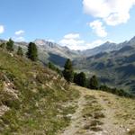 bei Punkt 2118 m.ü.M. mit Blick Richtung Flüelapass