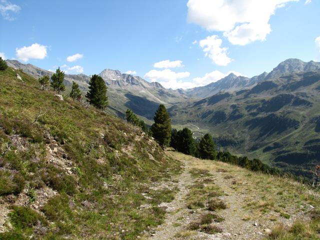 bei Punkt 2118 m.ü.M. mit Blick Richtung Flüelapass