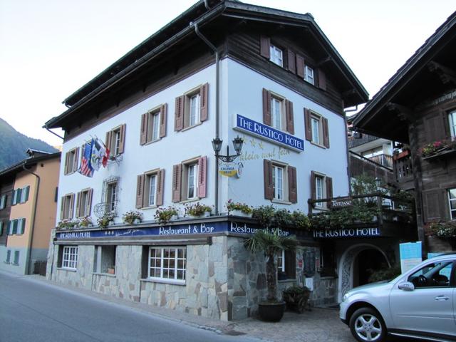 The Rustico Hotel in Klosters. Hier haben wir übernachtet