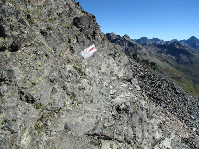 hier ersichtlich, die einzige ein bisschen ausgesetzte Stelle