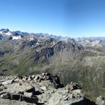 super schönes Breitbildfoto. Grialetsch Gletscher, Piz Kesch, Ducan, Davos usw.