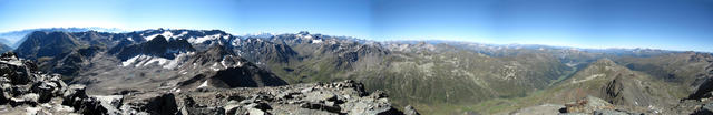 super schönes Breitbildfoto. Grialetsch Gletscher, Piz Kesch, Ducan, Davos usw.