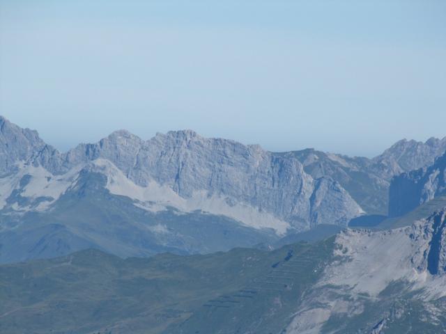 Blick Richtung Drusenfluh im Rätikon. Dort waren wir auch schon