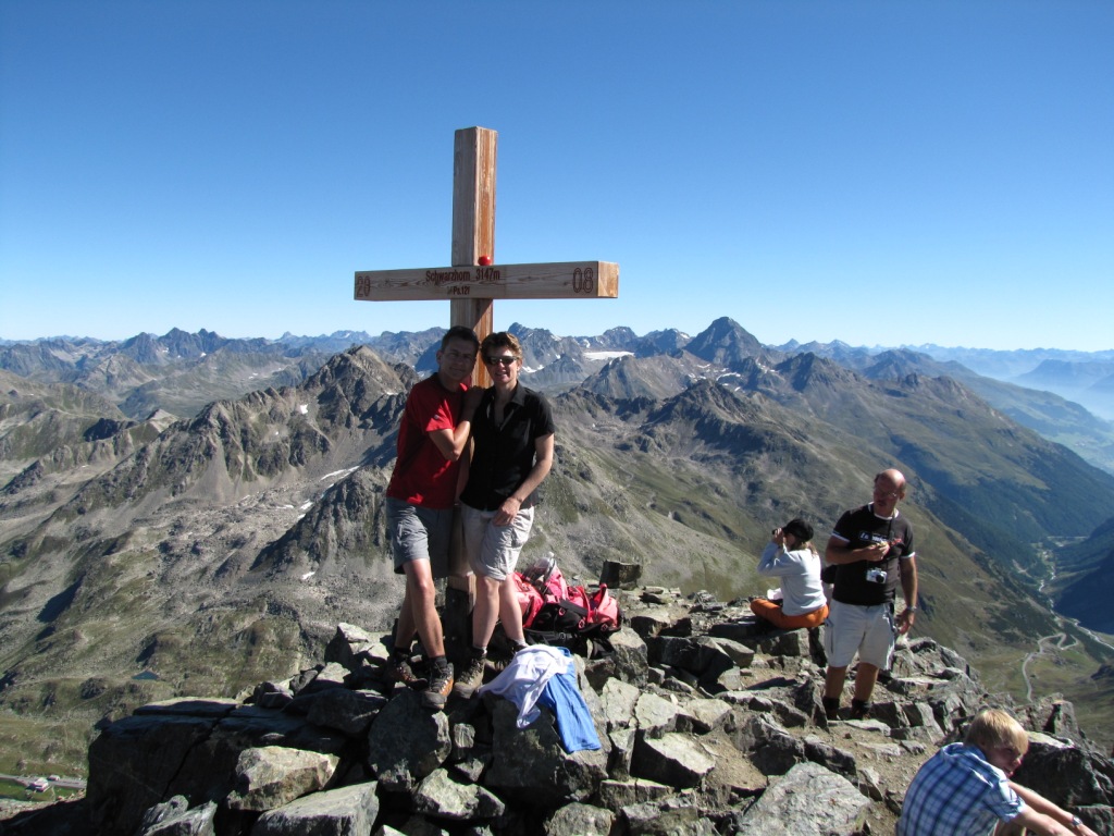 Gipfelfoto auf dem Flüela Schwarzhorn