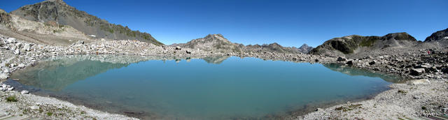 Breitbildfoto Gletschersee 2671 m.ü.M. mit Flüela Wisshorn