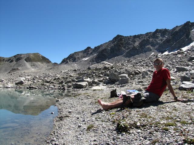 beim Gletschersee haben wir Mittag gegessen