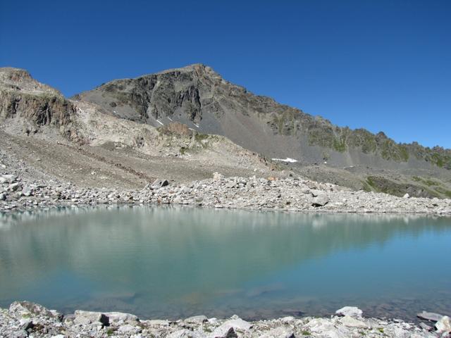 Blick vom Gletschersee Richtung Flüela Schwarzhorn