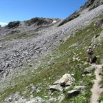 bei Punkt 2710 m.ü.M. auf dem Weg zur Chamanna Grialetsch