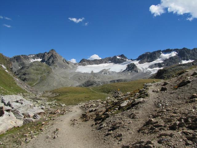 letzter Blick von der Fuorcla da Grialetsch zum Grialetsch Gletscher