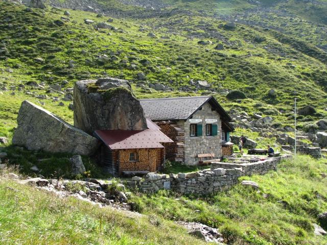 plötzlich steht die Fergenhütte vor uns