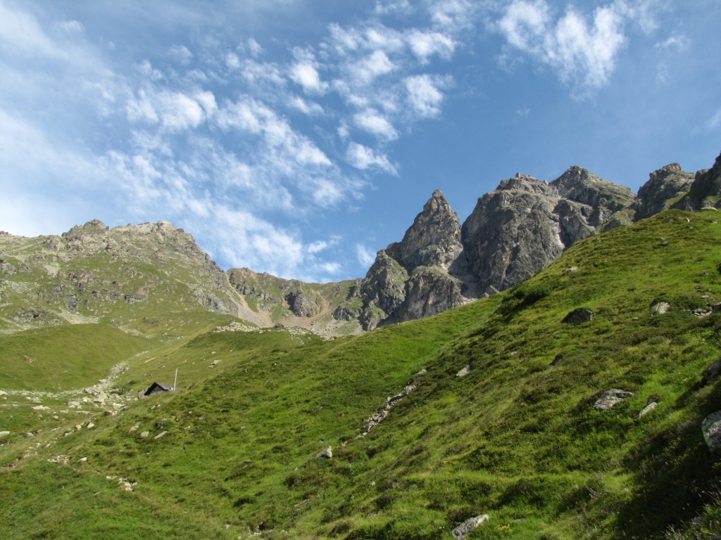 letzter Blick nach oben zur Fergenhütte