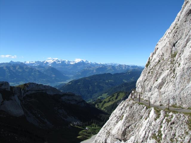 auf dem Weg zum Tomlishorn konnten wir so eine schöne Aussicht geniessen