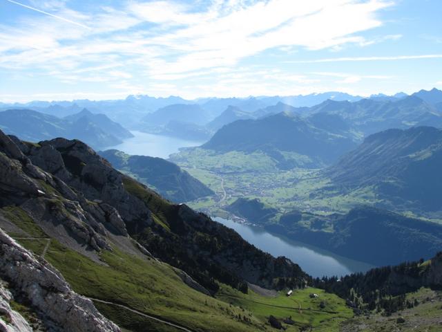 Tiefblick zum Alpnacher- und Vierwaldstättersee