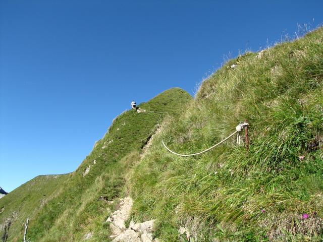 die heikelsten Stellen auf dem Weg zum Gemsmättli sind gesichert