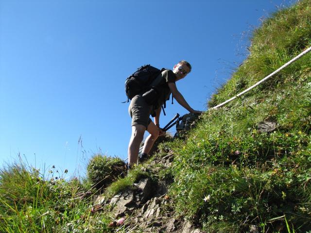 Franco geniesst die Wanderung