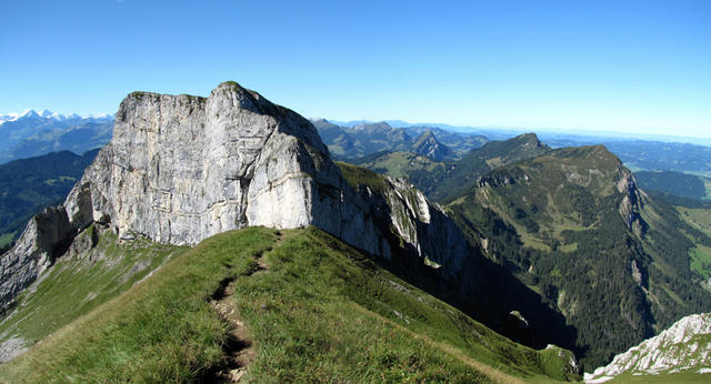 Breitbildfoto vom Gemsmättli Grat mit Blick Richtung Mittaggüpfi