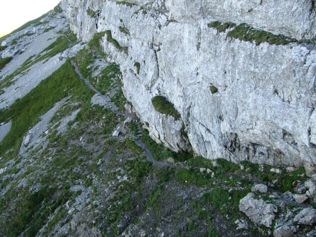 Blick zuüruck. Weg bis hier nicht besonders schwierig