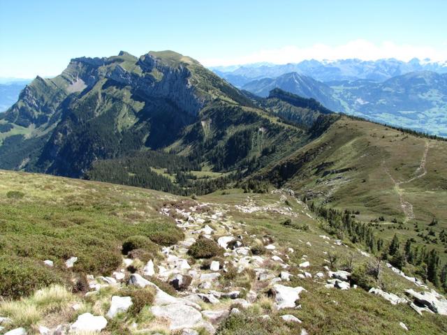 wir haben den Mittaggüpfi verlassen und laufen auf dem gleichen Weg wie wir gekommen sind zurück