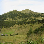 Breitbildfoto von der Sewenegg mit Blick Richtung Sewenseeli, Chli Fürstein und Fürstein