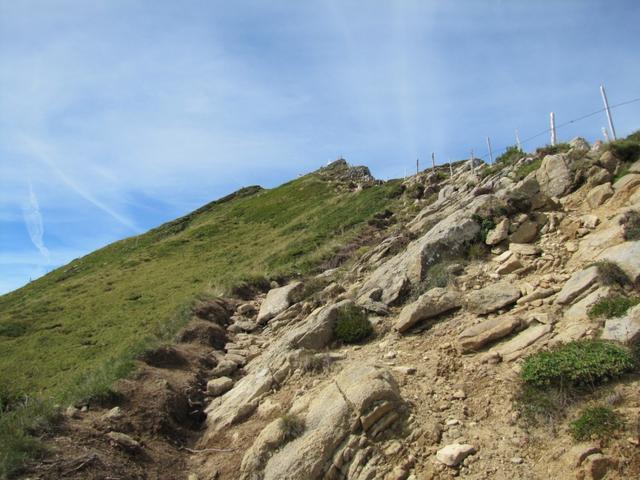 wir haben den Fürstein verlassen. Blick nach oben