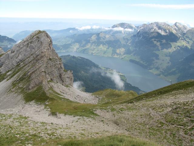 wir haben den Diethlem verlassen und laufen nun abwärts zur Alp Fluebrig