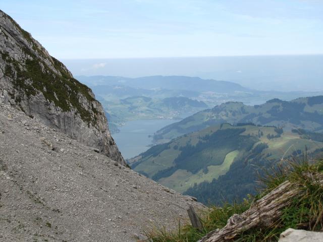 links der Diethlem, in der mitte der Sihlsee