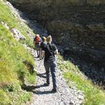 auf dem Weg zur ausgesetzten Passage