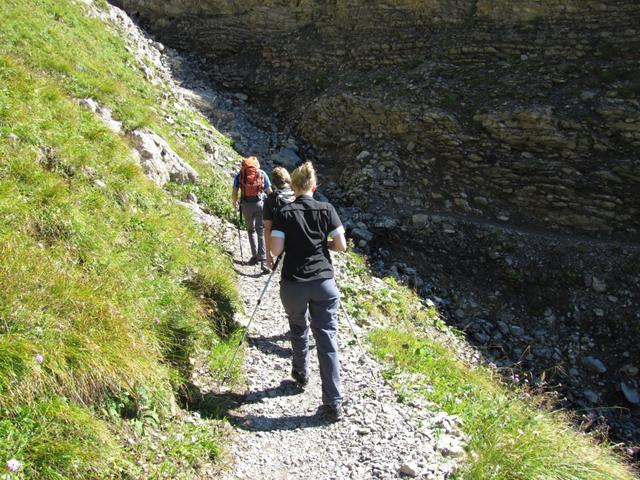 auf dem Weg zur ausgesetzten Passage