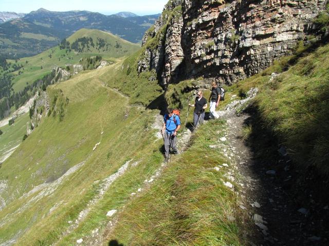 bei Wandelen ist der Weg ein bisschen stotzig, aber ohne Probleme machbar