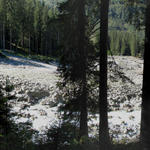 Breitbildfoto Verstanclabach, enorm wie breit der kleine Bach beim Unwetter 2005 angeschwollen war