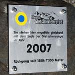 2007 war hier die Gletscherzunge