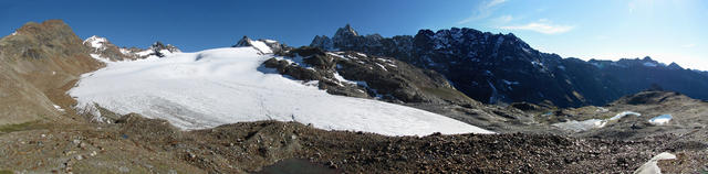 grosses Breitbildfoto vom Silvrettagletscher