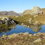 die kleinen Seen, heizen sich im Sommer auf, so das Baden möglich ist