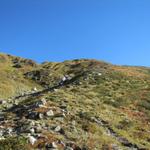 relativ Steil führt der Pfad nun aufwärts Richtung Ober Silvretta