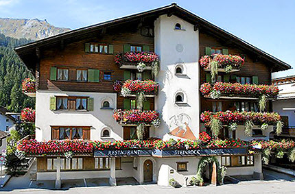 Hotel Steinbock in Klosters. Hier haben wir übernachtet. Empfehlenswert. Essen super.