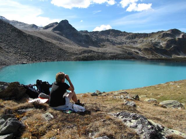 bei Punkt 2569 m.ü.M. bei den Jöriseen machten wir Mittagspause