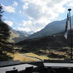 Blick vom Berghaus Vereina ins Jörital und Flüela Wisshorn