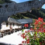 die schöne Berghütte auf Alp Garfiun 1373 m.ü.M.