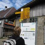 Mäusi beim Wegweiser auf der Stächelegg 1304 m.ü.M.