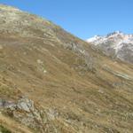 Blick zurück zum Höhenweg, den wir zurückgelegt haben