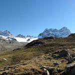 was für ein Breitbildfoto, Piz Porchabella, Piz Val Müra, Porchabella Gletscher und der Piz Kesch