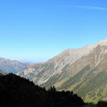 Breitbildfoto mit Piz Fregslas, Val Tuors, Val da Ravais-ch mit Ducan Kette