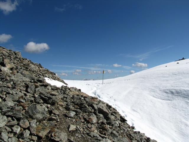 wir haben die Fuorcla Pischa auf 2871 m.ü.M. erreicht. Fuorcla Pischa ein Stück Bündner Magie