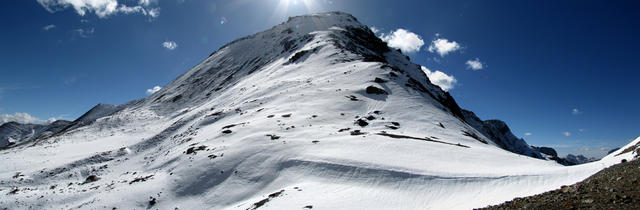 schönes Breitbildfoto vom Piz Blaisun und der Fuorcla Pischa