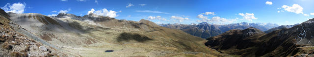 wunderschönes Breitbildfoto mit Blick Richtung Chamanna d'Es-cha