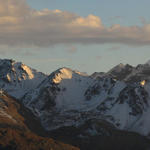 Breitbildfoto in Vollgrösse anschauen. Sonnenuntergang Berninagruppe