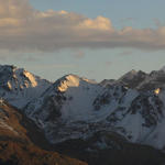 Breitbildfoto in Vollgrösse anschauen. Sonnenuntergang Berninagruppe